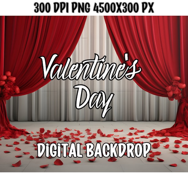 Digital backdrop, Beautiful Valentines day Background for photo editing, minimalistic background, red curtains,white background 300 DPI, PNG