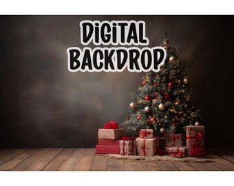 Fondo digital, decoración navideña clásica para edición de fotos navideñas, fondo acogedor minimalista para temporada navideña, PNG, 300 DPI