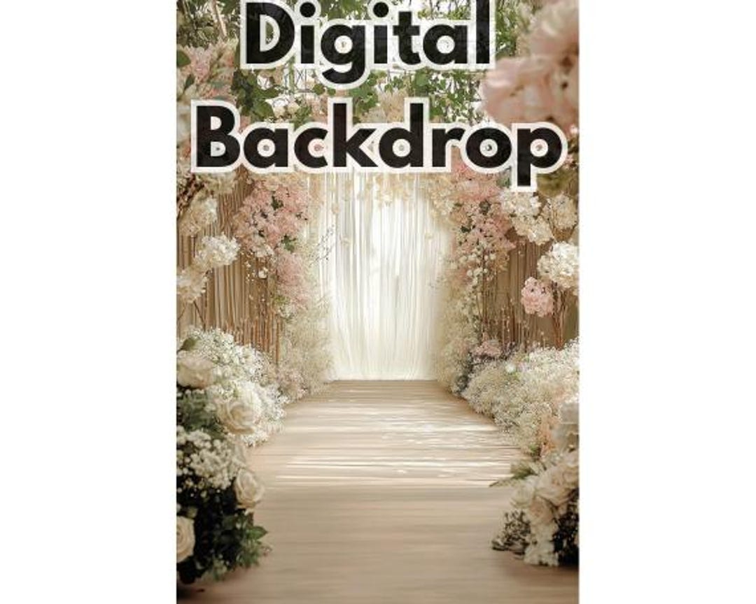 Digital Backdrop, Beautiful Wedding Background for Photo Editing ...