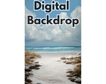 Fondo digital, hermoso fondo de playa para edición de fotos, hermoso fondo al aire libre, fondo natural, superposición de fotos 300 DPI, PNG