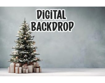 Fondo digital, decoración navideña clásica para edición de fotos navideñas, fondo acogedor minimalista para temporada navideña, PNG, 300 DPI