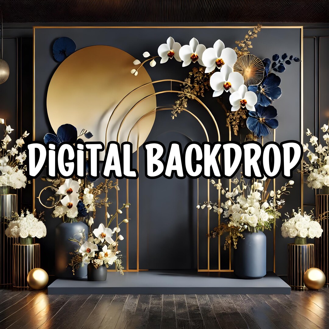 Digital Backdrop, Dark Beautiful Wedding Background for Photo Editing ...