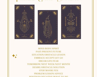 Tarot and Oracle Guided Printout