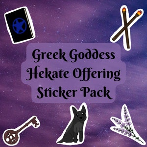 Greek Goddess Hekate Deity Offering and Altar Sticker Pack