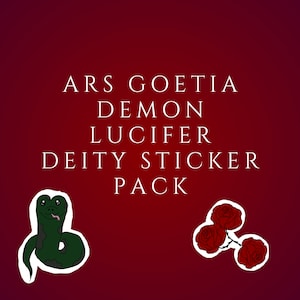 Ars Goetia Demon Lucifer Deidad Ofrenda y Altar Paquete de pegatinas