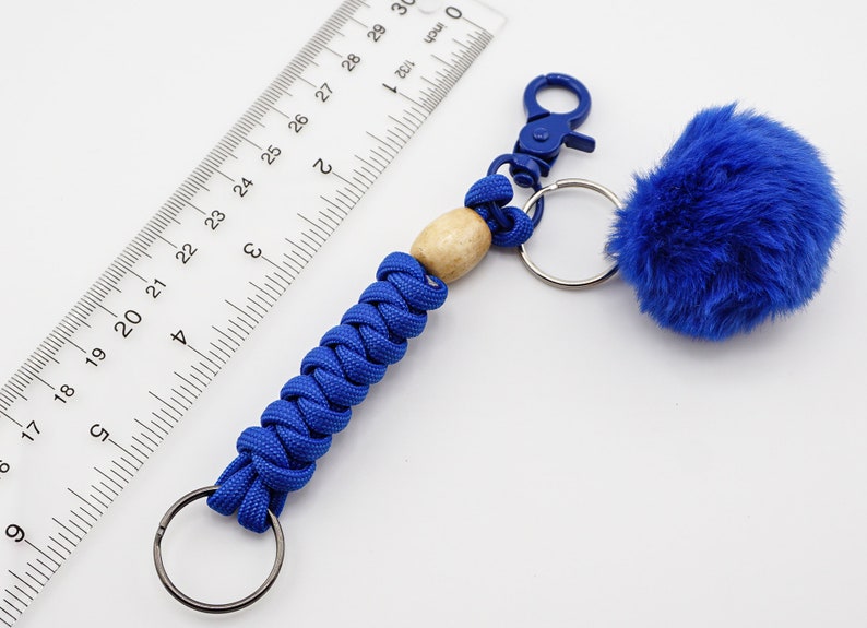 Fuzzy Ball Keychain Playful Elegance for Your Everyday Carry Etsy