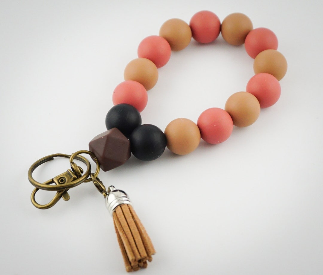 Unique Beaded Wristlet Keychain Bold Elegance Effortless Etsy