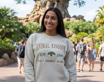 Embroidered Animal Kingdom Sweatshirt| Disney Shirt| Disney World| Disney Sweatshirt