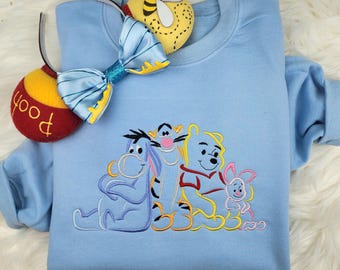 Winnie The Pooh & Friends Embroidered Sweatshirt| Disney Shirt| Pooh| Disney Sweatshirt