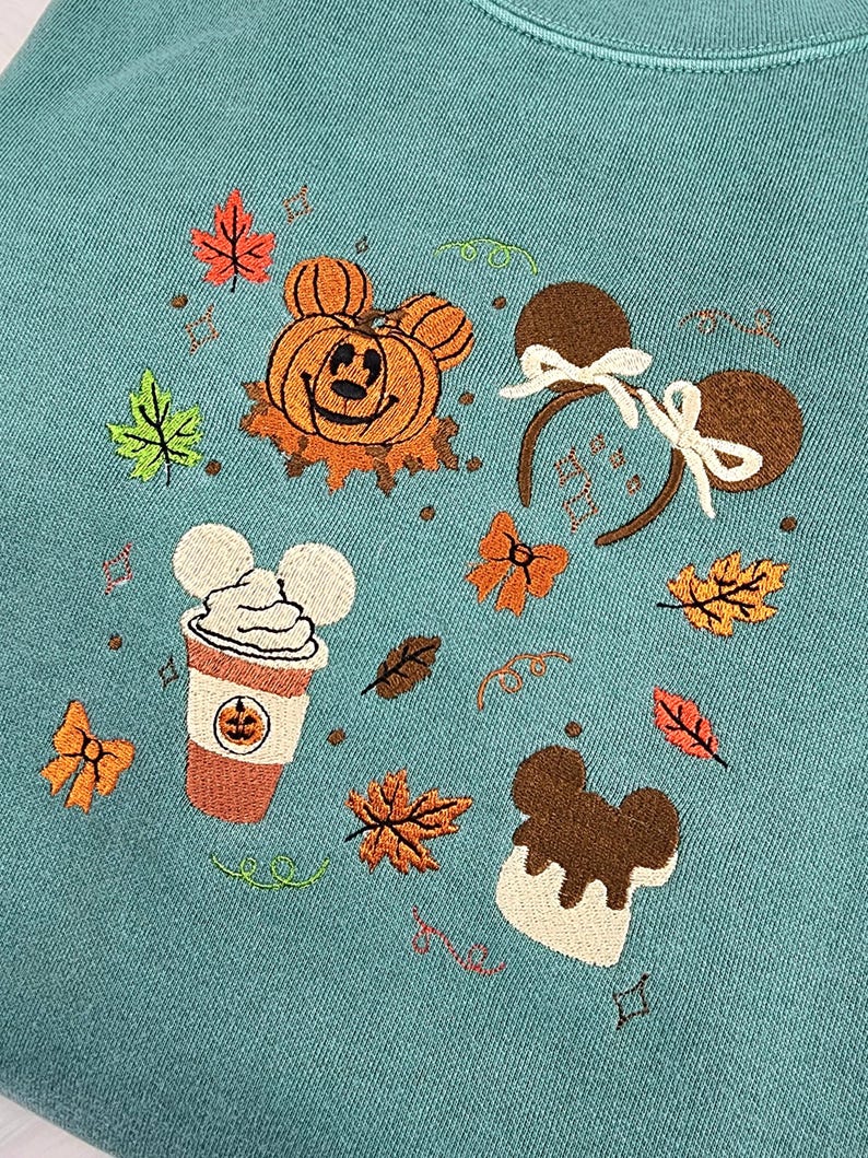 Disney Fall Coquette Embroidered Sweatshirt