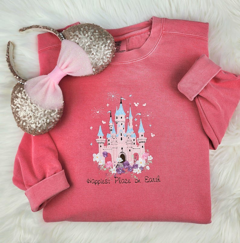 Happiest Place On Earth Embroidered Sweatshirt