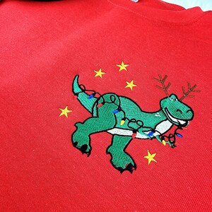 Toy Story Rex Christmas Embroidered Shirt