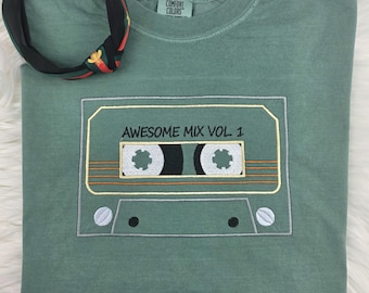Starlord's Mixed Tape Embroidered Shirt| Disney Embroidered Shirt| Guardians of The Galaxy Shirt| Disney Crewneck