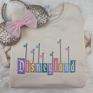 Disneyland Embroidered Sweatshirt| Disney Embroidered Shirt|  Disneyland Embroidered Sweatshirt| Disney Crewneck