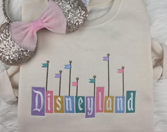 Embroidered Disneyland Sweatshirt| Disney Shirt| Disney Sweatshirt
