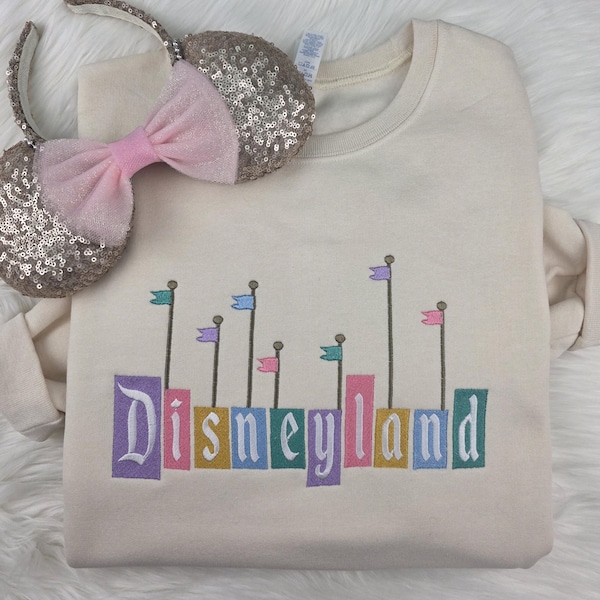 Embroidered Disneyland Sweatshirt| Disney Shirt| Disney Sweatshirt