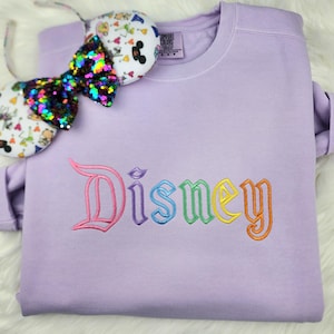 Disney Embroidered Sweatshirt| Disney Embroidered Shirt| Disney World Embroidered Sweatshirt| Disney Crewneck| Disneyland Shirt