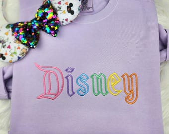 Disney Embroidered Sweatshirt| Disney Shirt| Disney World Sweatshirt| Disney Sweatshirt
