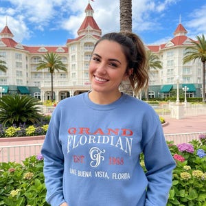 Embroidered Grand Floridian Sweatshirt| Disney Shirt| Disney World Sweatshirt| Disney Resort