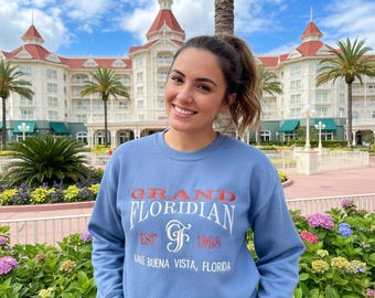 Embroidered Grand Floridian Sweatshirt| Disney Shirt| Disney World Sweatshirt| Disney Resort