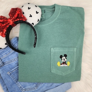 Embroidered Classic Mickey Mouse Pocket Shirt
