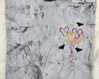Chemise brodée Mickey, ballons d'Halloween, prête à être expédiée