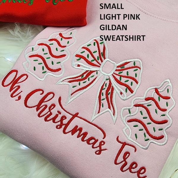 Ready To Ship Oh Christmas Tree Embroidered Sweatshirt