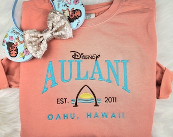 Embroidered Aulani Sweatshirt| Disney Shirt| Disney Sweatshirt| Disney Resort