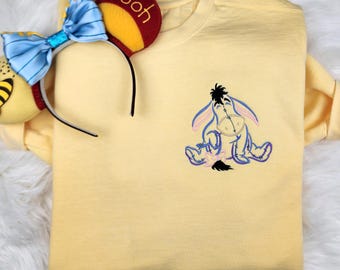 Embroidered Eeyore Sweatshirt| Disney Shirt| Winnie The Pooh| Disney Sweatshirt