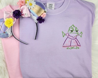 Embroidered Pascal Shirt| Rapunzel Shirt| Disney Shirts| Disney Princess