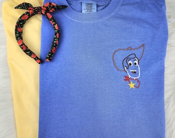 Embroidered Sheriff Woody Shirt| Toy Story| Disney Shirt