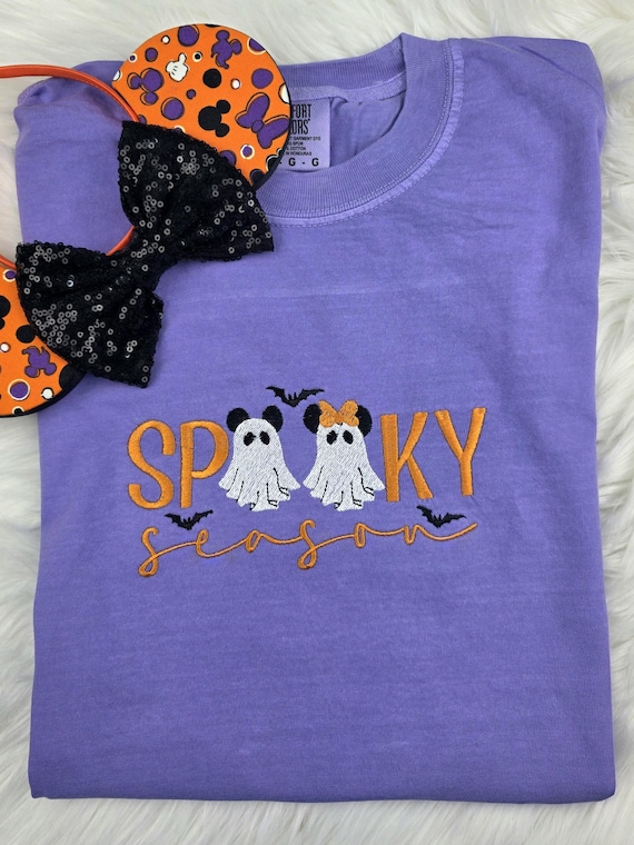 Embroidered Spooky Season Disney Halloween Shirt| Disney Shirt| Disney Sweatshirt| Trendy Sweatshirt