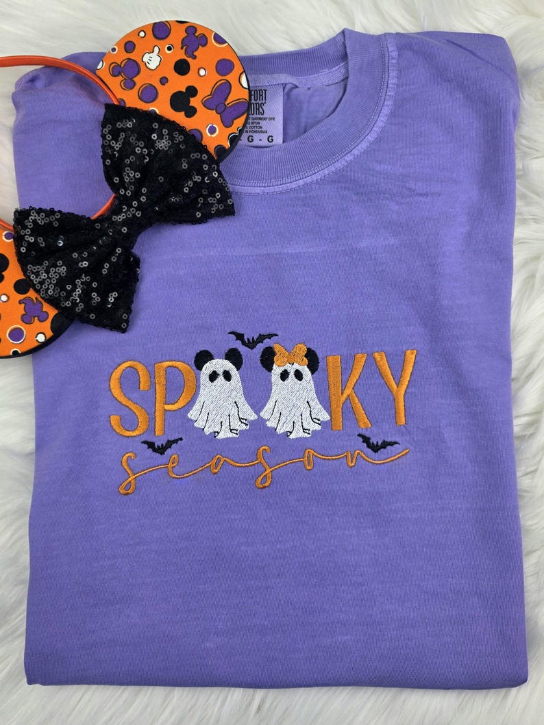 Spooky Season Disney Halloween Embroidered Shirt