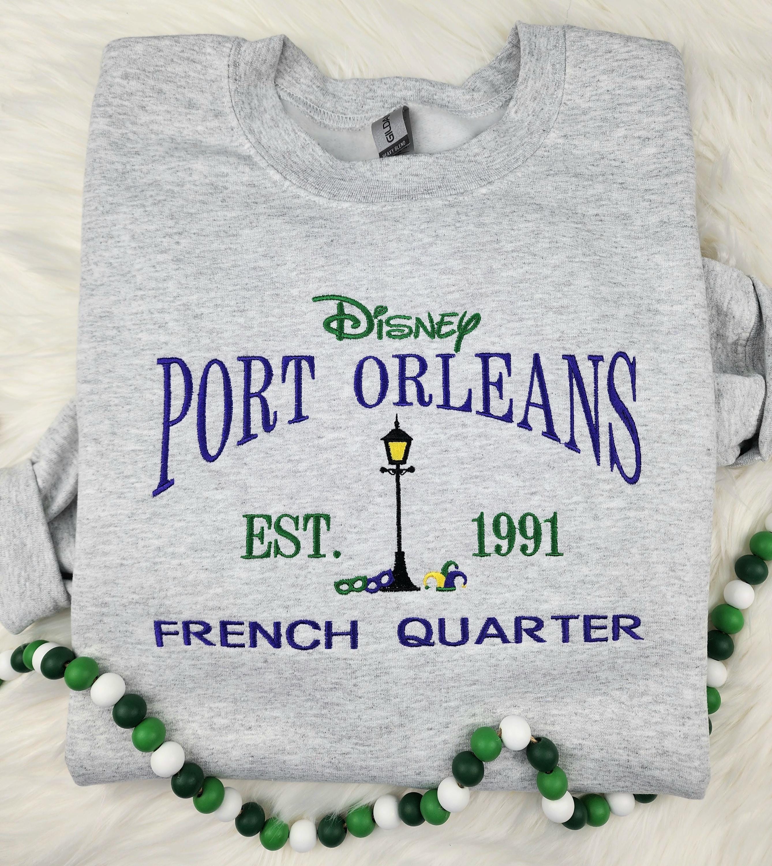 Port Orleans French Quarter Embroidered Sweatshirt| Disney Embroidered Shirt| Disney World Embroidered Sweatshirt| Disney Crewneck
