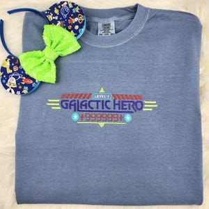 Galactic Hero Embroidered Shirt| Buzz Embroidered Shirt| Toy Story T-Shirt| Disney Embroidered Shirt