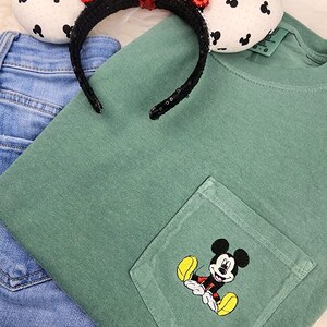 Embroidered Classic Mickey Mouse Pocket Shirt