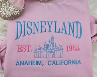 Disneyland Embroidered Sweatshirt| Disney Embroidered Shirt| Disneyland Sweatshirt