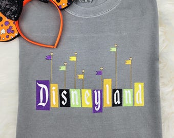 Disneyland Halloween Embroidered Shirt| Disneyland Embroidered Shirt|  Disney Halloween Embroidered Sweatshirt| Disney Crewneck