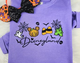 Disneyland Halloween Embroidered Sweatshirt| Disney Halloween Embroidered Sweatshirt| Disney Crewneck| Trendy Sweatshirt| Mickey sweatshirt