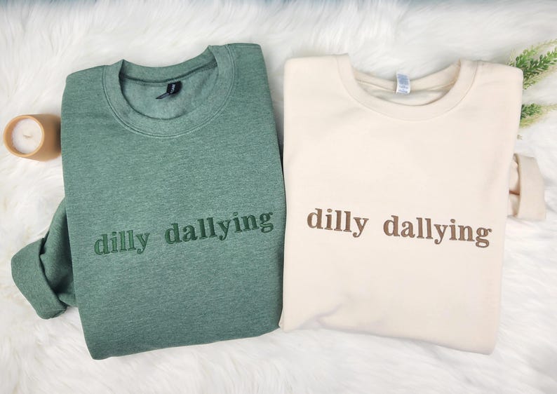 Dilly Dallying Embroidered Sweatshirt