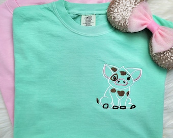 Pua Embroidered Shirt| Moana Shirt| Disney Embroidered Shirt|