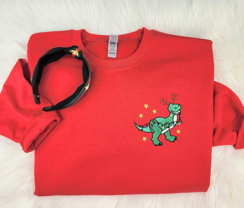 Toy Story Rex Christmas Embroidered Shirt