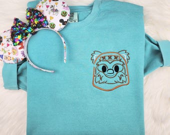 Embroidered Ewok Sweatshirt| Star Wars| Disney Sweatshirt| Disney Shirt