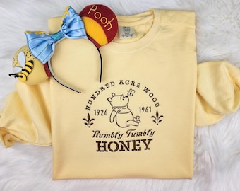 Embroidered Hundred Acre Wood Rumbly Tumbly Honey Sweatshirt| Winnie The Pooh| Disney Shirt| Disney Sweatshirt