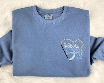 Embroidered Bobbiby Boo Sweatshirt| Cinderella| Fairy Godmother|  Disney Sweatshirt
