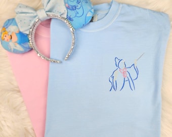 Embroidered Fairy Godmother Shirt| Cinderella Shirt| Fairy Godmother Disney Sweatshirt| Disney Shirt