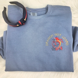 Mushu Embroidered Sweatshirt| Mushu Embroidered Shirt| Mulan T-Shirt| Disney Embroidered Shirt| Disney Crewneck
