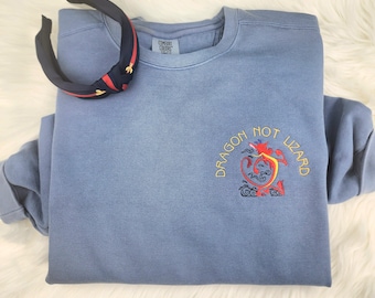 Embroidered Mushu Sweatshirt| Mulan| Disney Shirt| Disney Sweatshirt