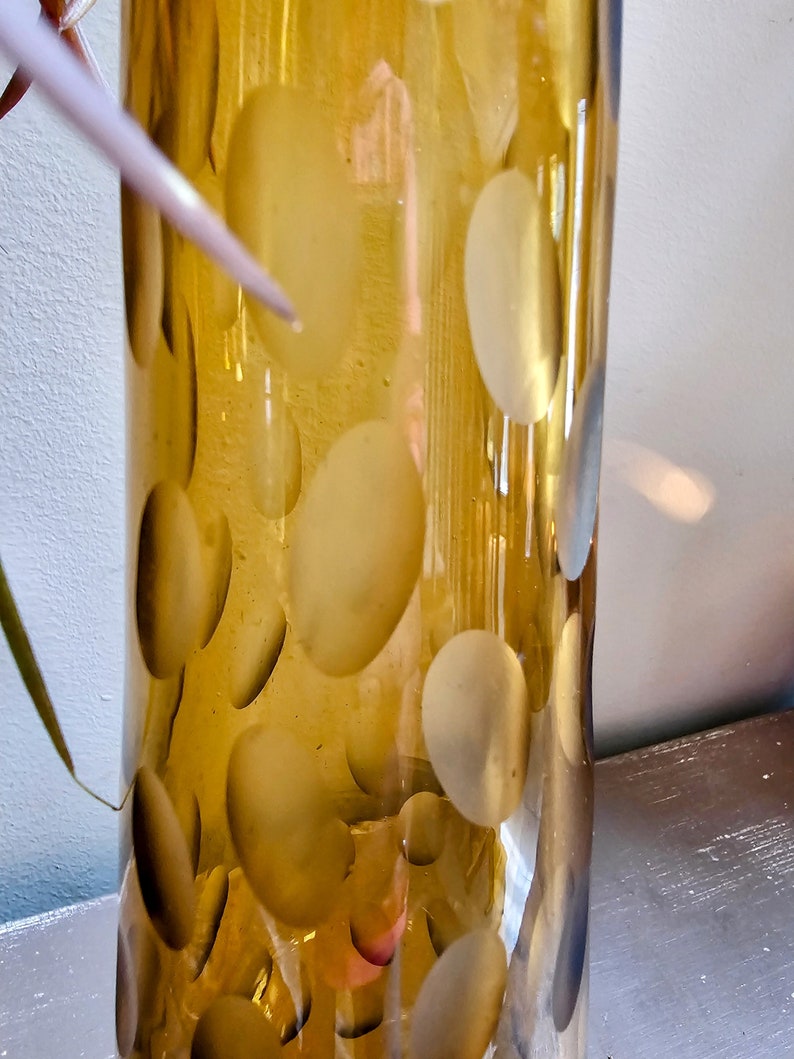 Iridescent Glass Vase Art Vintage Hand Blown Collectible Gift for Her ...