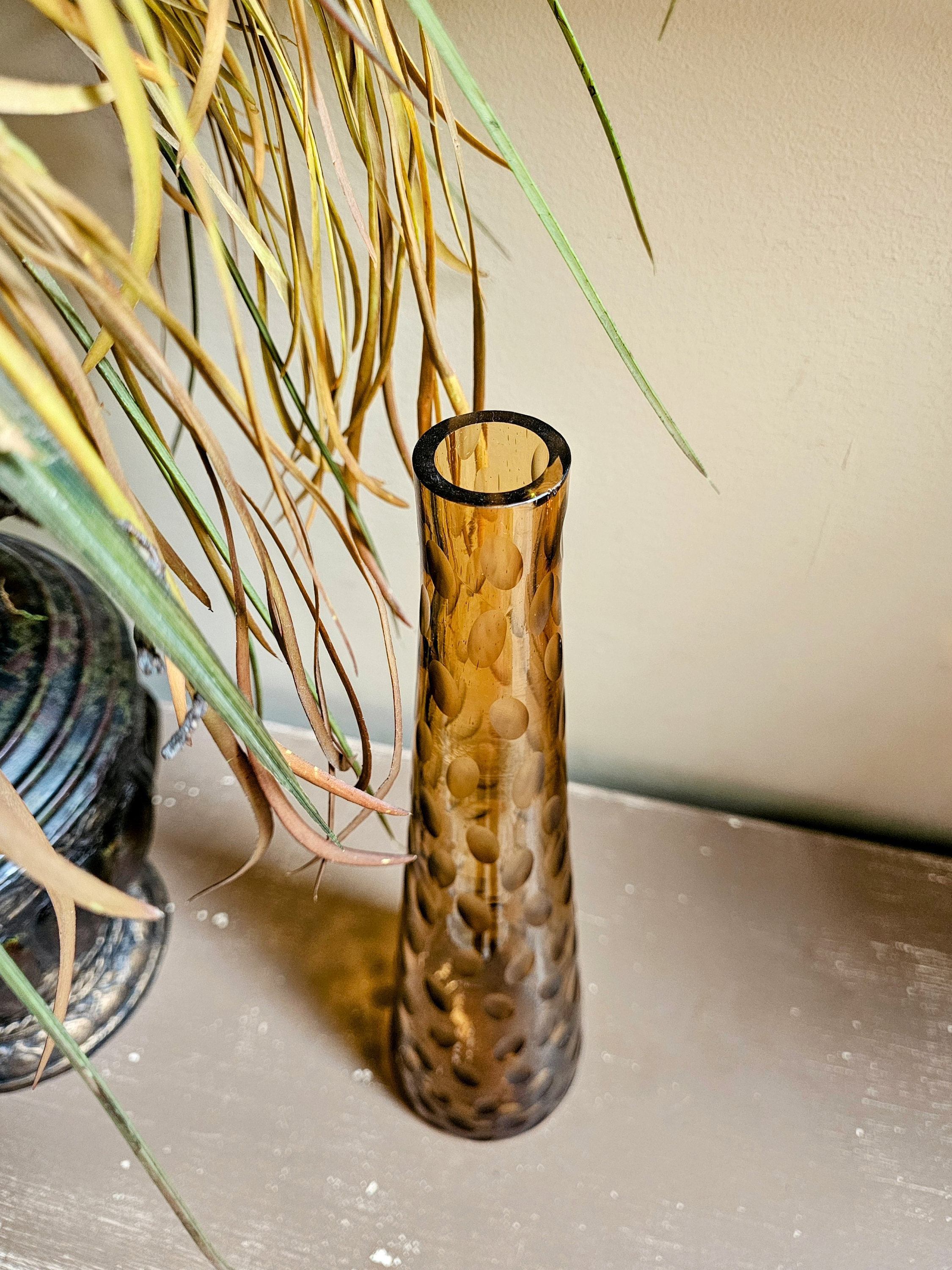 Iridescent Glass Vase Art Vintage Hand Blown Collectible Gift for Her ...